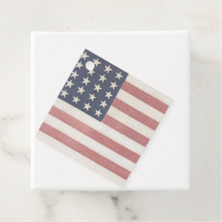 Rustik amerikansk flagga gåvor etiketter