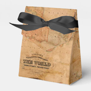 Rustik Antique Vintage Old World Map III Presentaskar