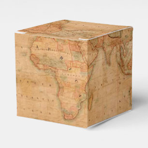 Rustik Antique Vintage Old World Map III Presentaskar