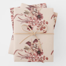 Rustik Autumn Blooms Light Beige Watercolor