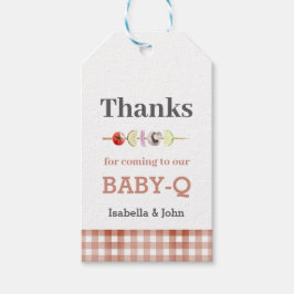 Rustik Baby-Q Tack Baby Shower Presentetikett