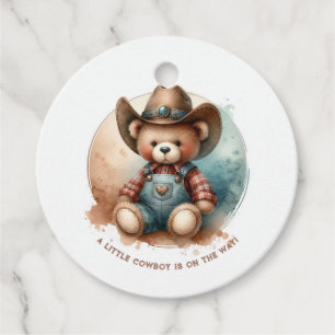 Rustik Baby Shower för Lilla Cowboyen Gåvor Etiketter