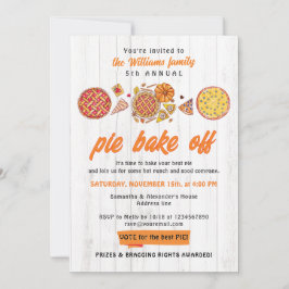 Rustik Bake Off Matlagning Friendsgiving Pumpapaj Inbjudningar