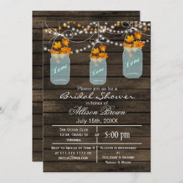 Rustik barwood maple mason burk fall möhippa inbjudningar