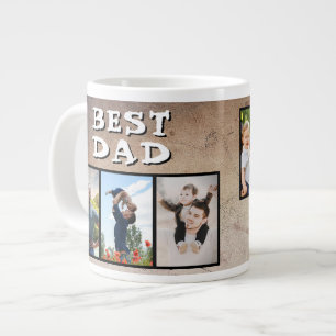 Rustik Bästa Pappa Fars Dag 6 Foto Jumbo Mugg