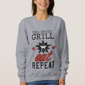 Rustik BBQ Smoke Grill EAT REPEAT T Shirt