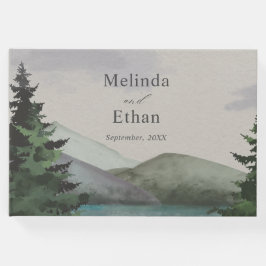 Rustik Berg- och Sjø-Evigt Grön Bröllopsfest Gästböcker