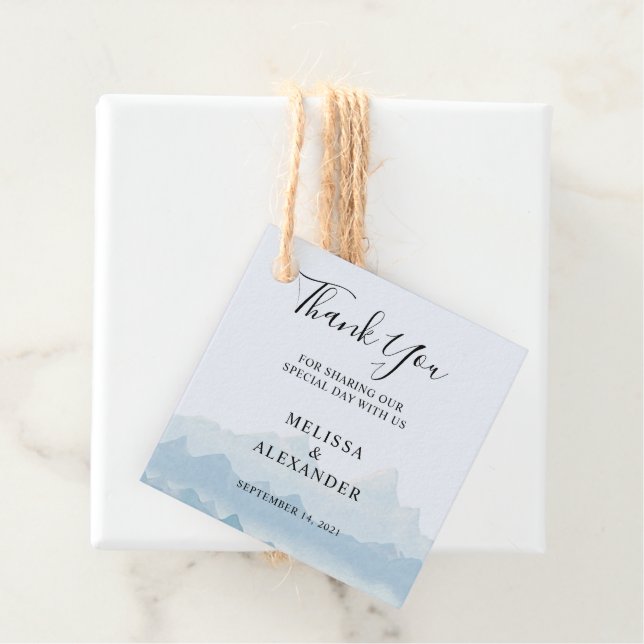 Rustik Bergsområde för vattenbruk Bröllop Tack Gåvor Etiketter (På plats)