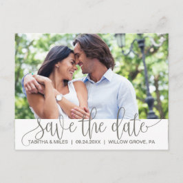 Rustik bevara datum-fotografi meddelande vykort