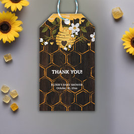 Rustik Bikupa Honeybees Baby Shower Presentetikett