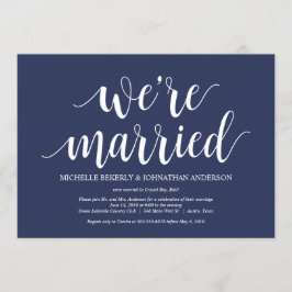 Rustik Blå Bröllopsflytt Receptionsfest Inbjudningar