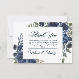 Rustik Blå Grön Eukalyptus Blommig Akvarell Tack Kort