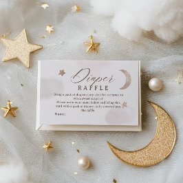 Rustik Blå Jean Denim Blöja Lotteri Baby Shower Tilläggskort