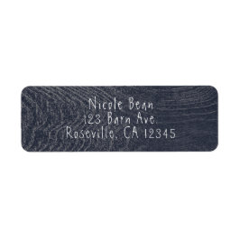 Rustik Blå Trästruktur Minimal Modern Ladalager Br Returadress Etikett