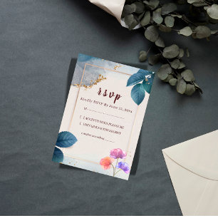 Rustik blombröllop RSVP-kort OSA Kort