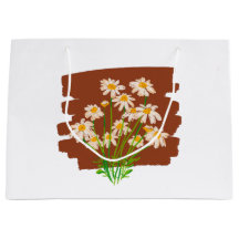 Rustik blomdesign på brun bakgrund