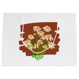 Rustik blomdesign på brun bakgrund