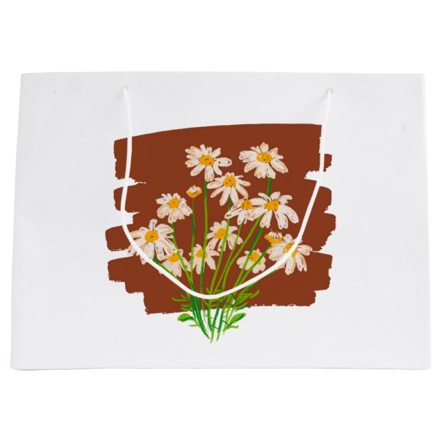 Rustik blomdesign på brun bakgrund (Framsidan)
