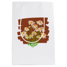 Rustik blomdesign på brun bakgrund