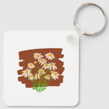 Rustik blomdesign på brun bakgrund
