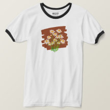 Rustik blomdesign på brun bakgrund