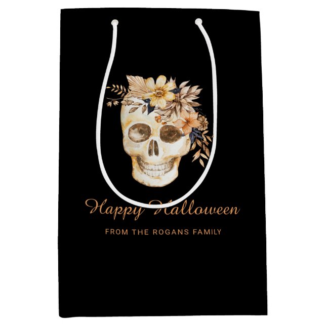 Rustik blomkraniell Halloween (Framsidan)