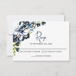 Rustik Blommig Bröllops-RSVP OSA Kort