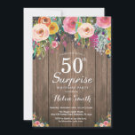 Rustik Blommigt - 50:e födelsedagsinbjudan Inbjudningar<br><div class="desc">Rustisk Blommigt Överrasken 50:e födelsedagsinbjudan till kvinnor. Vattenfärgsblomma, Rustic Blommigt, bakgrund. Vintage Retro. Vuxen födelsedag. Kvinnliga Dam Tonåring tonårsdagen Bash Inbjudan. 13:e 15:e 16:e 18:e 20:e 30:e 40:e 60:e 70:e 80:e 90:e 100:e. Vilken ålder som helst. Om du vill göra ytterligare anpassningar klickar du på knappen Anpassa och användor verktygen...</div>