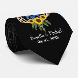 Rustik Blommigt Antlers Bröllop Grooms Marskalkar Slips