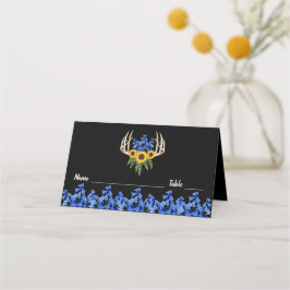Rustik Blommigt Antlers Bröllop Place Card Placeringskort