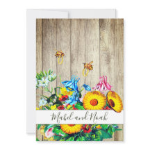 Rustik Blommigt Bes Guld Eco-bröllop