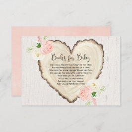 Rustik blommigt bok begär att en flicka duschar. tilläggskort