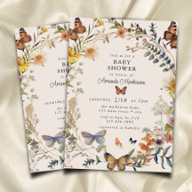 Rustik Blommigt Butterfly Gender Neutral Baby Show