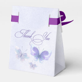 Rustik Blommigt Lila Lilac Butterflies Baby Shower Presentaskar