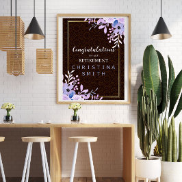 Rustik Blommigt Pastel Watercolor Pension Party Poster
