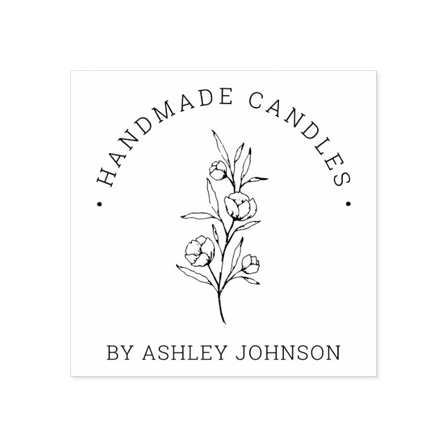 Rustik Blommigt Personlig som hanteras av Stämpel (Tryck)