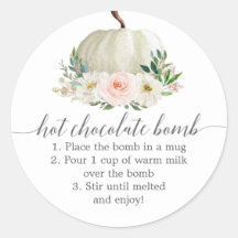 Rustik Blommigt Pumpkin Hett Chocolate Bomb Favor
