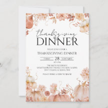 Rustik Blommigt Pumpkin Thanksgiving Middag