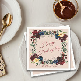 Rustik Blommigt, Thanksgiving, Anpassningsbar för Pappersservett