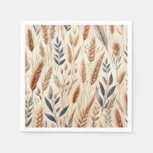 Rustik Blommigt Vatercolor Wheat Elegant bröllop