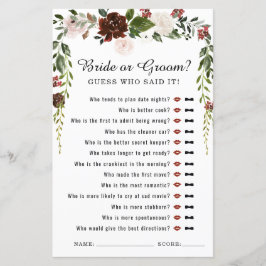 Rustik blomster | Boho botanisk bröllopsduschlek