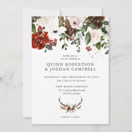 Rustik blomster | Boho botanisk bröllopsinbjudan Inbjudningar