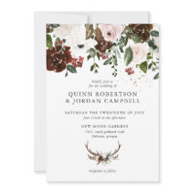 Rustik blomster | Boho botanisk bröllopsinbjudan