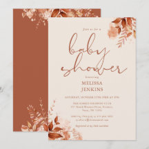 Rustik blomster höst baby shower