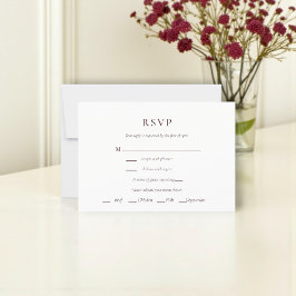 Rustik blomsterbukett RSVP-kort OSA Kort