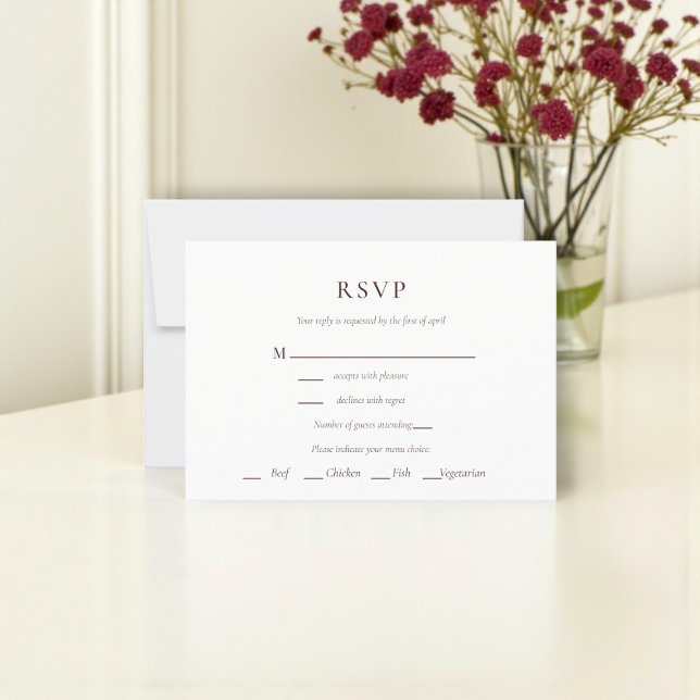 Rustik blomsterbukett RSVP-kort OSA Kort (Skapare uppladdad)