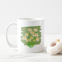 Rustik blomsterdesign på grön bakgrund