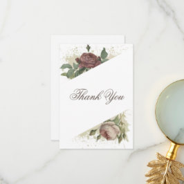 Rustik blomstergestaltning Modern Burgundy Marsala Tack Kort