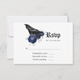 Rustik blomsterlig ravin gotisk bröllop OSA kort