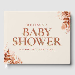 Rustik blomstermönster Höst Baby Shower Gästböcker